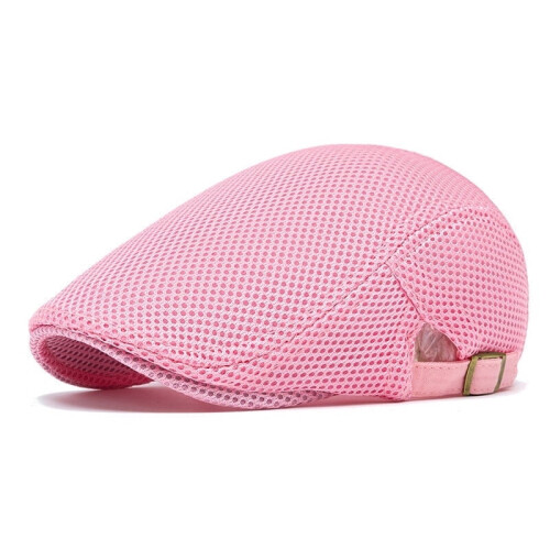Men's Breathable Mesh Sun Hat Adjustable Duckbill Flat Cap