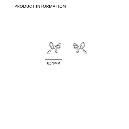 925 Sterling Silver Bow Drop Earrings Elegant Gold Plated 1