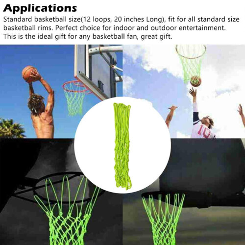 Filet de basket-ball en nylon phosphorescent 50 cm 1