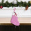 Rosa, monogrammierte Weihnachtsstrümpfe, gestrickt, 2 Stück 4