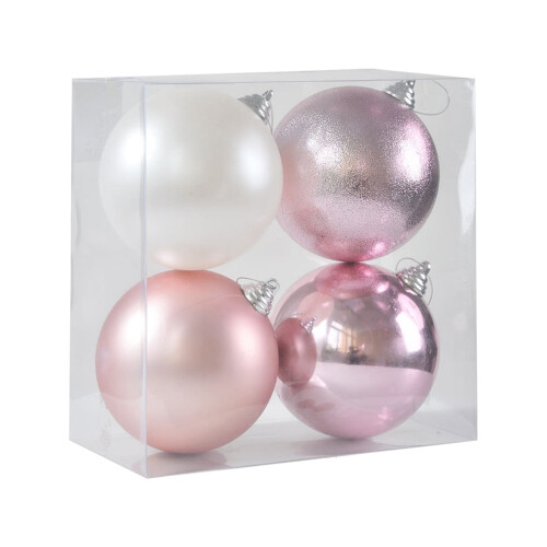 Palline di Natale decorative in plastica infrangibile, 4 pezzi 1