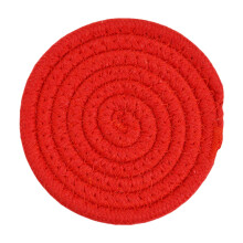 Ronde katoenen placemats met vlechtwerk, 4 stuks