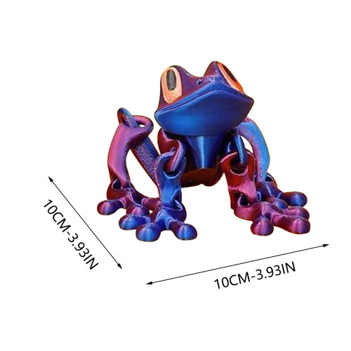 Frog Fridge Magnet with Movable Joints Purple 8in 1