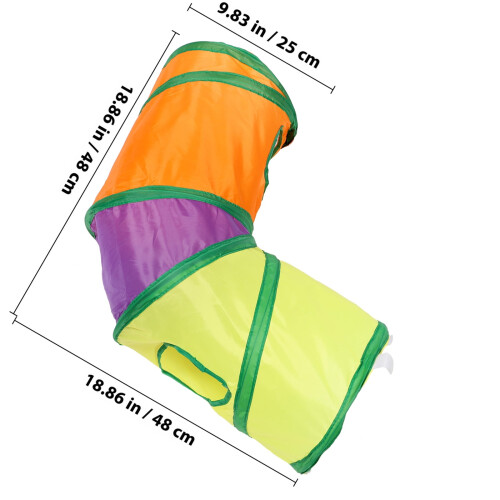 Tunnel pour chat en polyester multicolore (1 pièce) 1