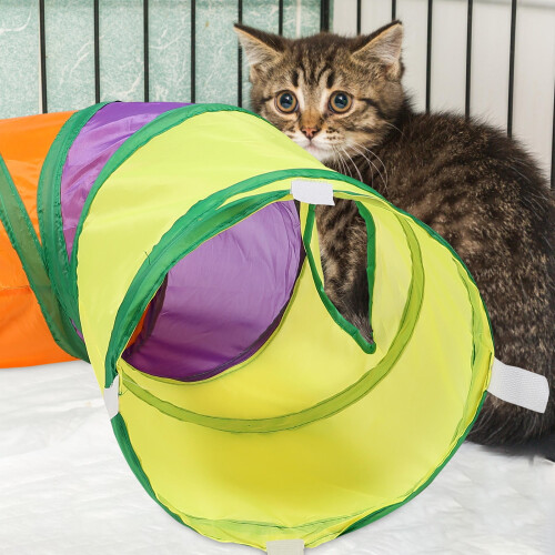 Tunnel pour chat en polyester multicolore (1 pièce) 2