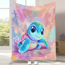 Deken met schildpadprint, zacht, knus en lichtgewicht.