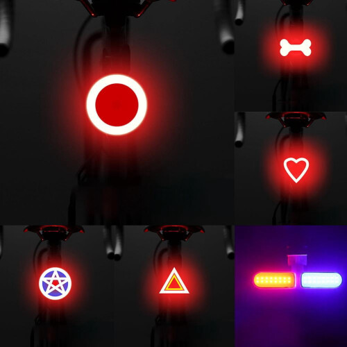 自行车尾灯 USB充电 高亮LED 多模式 防水 2