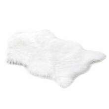 Beige sheepskin shag rug soft fuzzy machine washable 5x7 ft