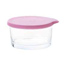 Bols en verre alimentaire avec couvercles hermétiques, rose, 240 ml