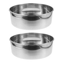 Stainless Steel Cotton Candy Machine Round Tray Silver 2 pcs
