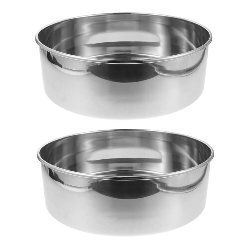 Stainless Steel Cotton Candy Machine Round Tray Silver 2 pcs