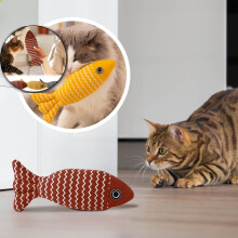 Cat Toys Fish Catnip Soft Durable Interactive Kicker Toy