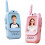Blauwe set van 2 oplaadbare videowalkietalkies met scherm 1