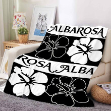Coperta in flanella ALBAROSA ROSA ALBA con motivo floreale 150x200 cm