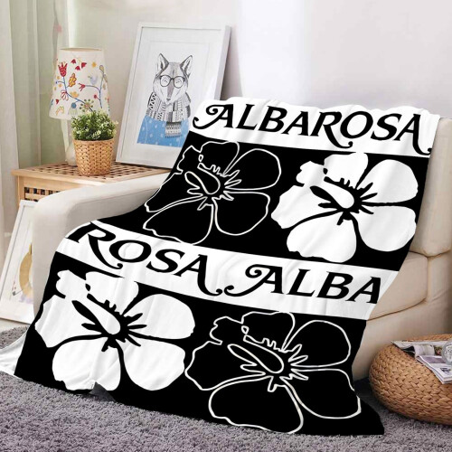 Φανελένια Κουβέρτα ALBAROSA ROSA ALBA Λουλουδάτο Σχέδιο 150x200εκ.