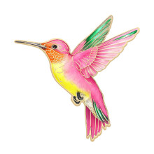 Broche de colibrí, alfiler de metal esmaltado, joyería para mujer, regalo