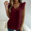 Top da donna senza maniche, tinta unita, casual e comodo 1