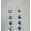 Black Pearl Earrings Natural 7-8mm 4 Beads Silver Hook 2