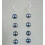 Black Pearl Earrings Natural 7-8mm 4 Beads Silver Hook 3
