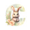 Acrylic Easter Bunny Pendant Letter C 26pcs 1