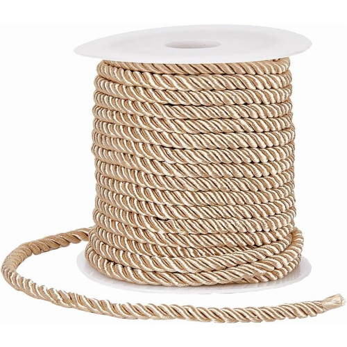 Polyester Twisted Cord Trim Beige 5mm 20M