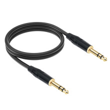TRS Cable 6.35mm Male to Male Stereo Balanced Audio Cord 2m