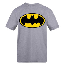 (L, Grey) Batman Unisex Adult Graphic Print T-Shirt