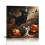 Black Cat and Pumpkin Wall Art Framed 1