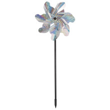 Bird Repeller Windmill Silver Pinwheel for Garden Lawn