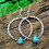 Boho Drop Earrings 925 Silver with Tourmaline One Pair 2