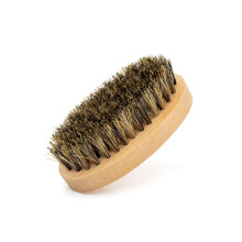 Oval Wood Handle Boar Bristle Beard Brush Massage Comb Men Beard