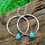 Boho Drop Earrings 925 Silver with Tourmaline One Pair 4