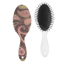 Retro Hippie Paddle Hair Brush Bohemian Plaid Print