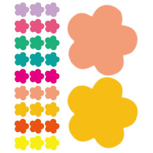 Flower Paper Cutouts Spring Theme 120 Glue Points