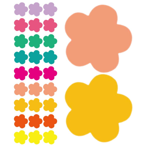 Flower Paper Cutouts Spring Theme 120 Glue Points