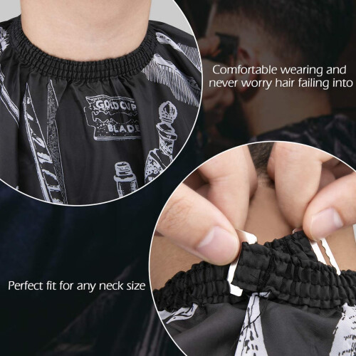 Cape de coiffure professionnelle avec col intégré, idéale pour les salons de coiffure. 2