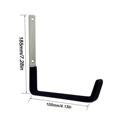 Heavy-Duty Garage Hook Rack for Ladders and Bicycles 2