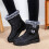 Men's Snow Boots with Arch Support Slip-On Black Size 8 6