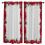 Red Heart Plaid Curtains Home Decor 2 pcs 1