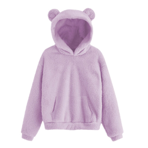 Κορίτσια με κουκούλα oversized μωβ μέγεθος 14-15 ετών 2