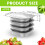 Stainless Steel Kids Plates Stackable Divided with Lid 4PCS 3