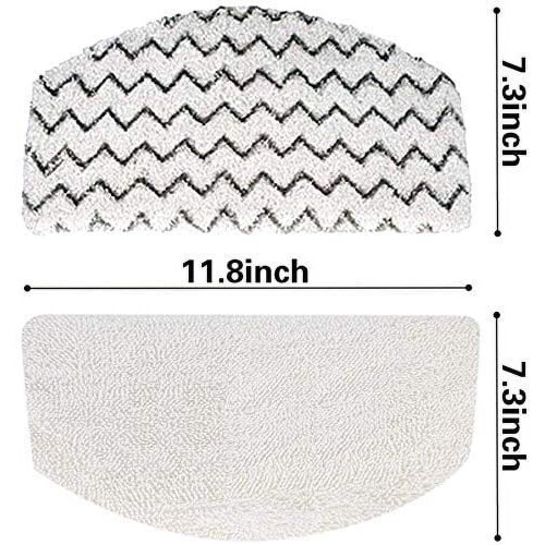 Steam Mop Pads Washable 3-Set (6 Pads) Compatible with 2