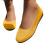 Γυναικεία φλατ παπούτσια εργασίας με slip-on, αναπνεύσιμο διχτυωτό ύφασμα, κίτρινο 4
