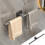 Barre porte-serviettes réglable sans perçage, fixation murale, renforcée 5