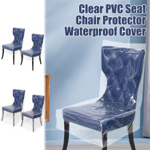 Clear Plastic Dining Chair Covers Waterproof Dustproof PVC