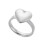 Women's Stainless Steel Heart Ring Silver Size 7 1