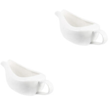 White Ceramic Syrup Dispenser 2 pcs 6.3 x 2.6 x 1.8 in