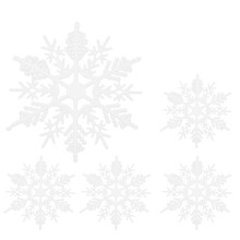 Christmas Ceiling Ornaments White Plastic 5 pcs 6.3 x 6.3 x