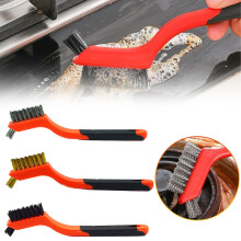 Wire Brush Set Nylon Brass Stainless Steel 3PCS with Scraper