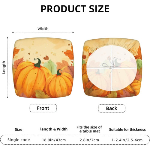 Stolsöverdrag med pumpabladsdesign, 6-pack 40x40 cm 1